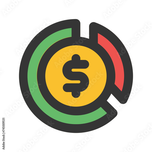 budgeting line color icon