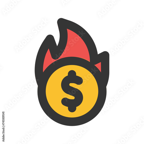 burning line color icon