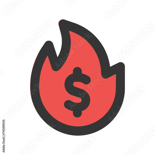 burning line color icon