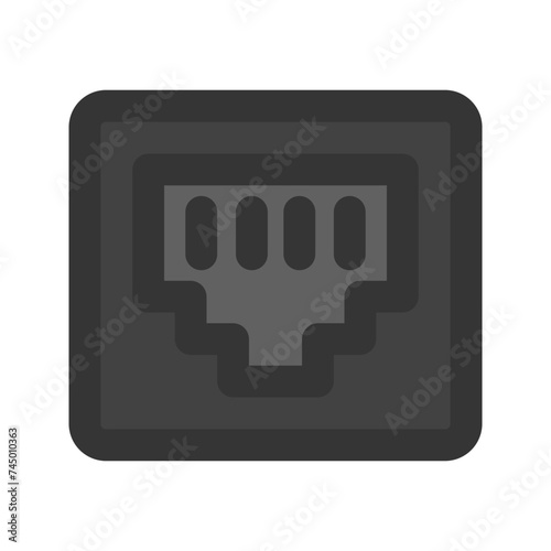 ethernet port line color icon