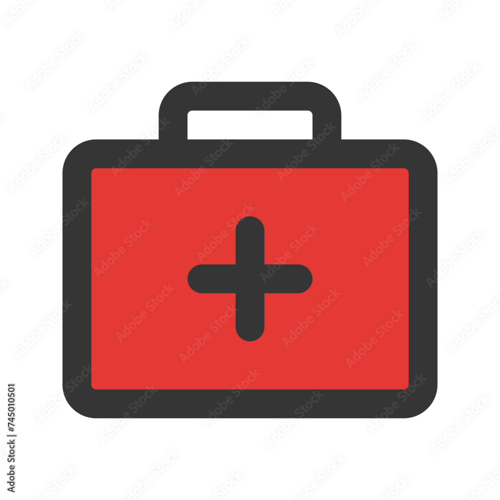 first aid kit line color icon first aid kit line color icon
