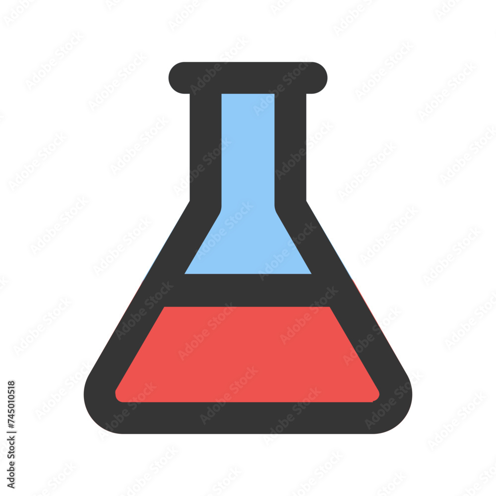 flask line color icon flask line color icon