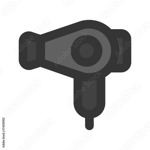 hairdryer line color icon