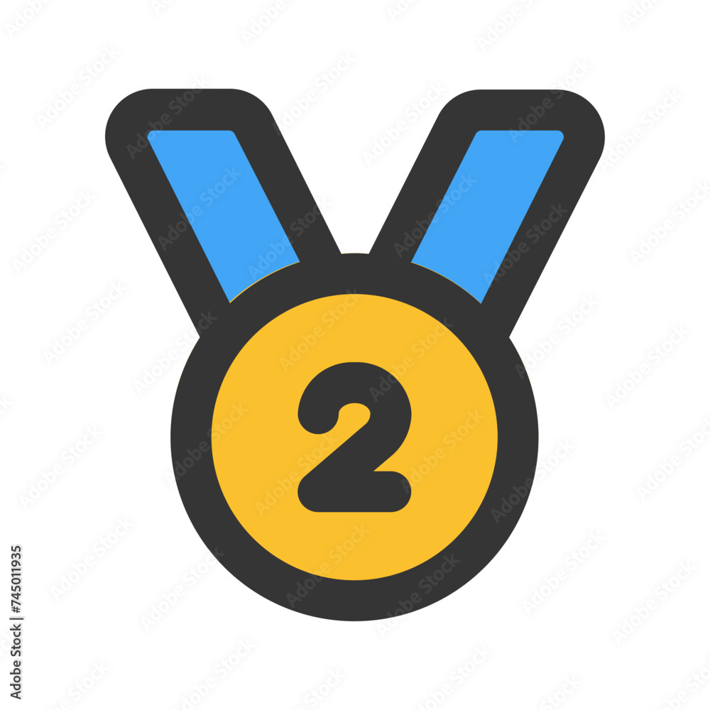medal line color icon medal line color icon