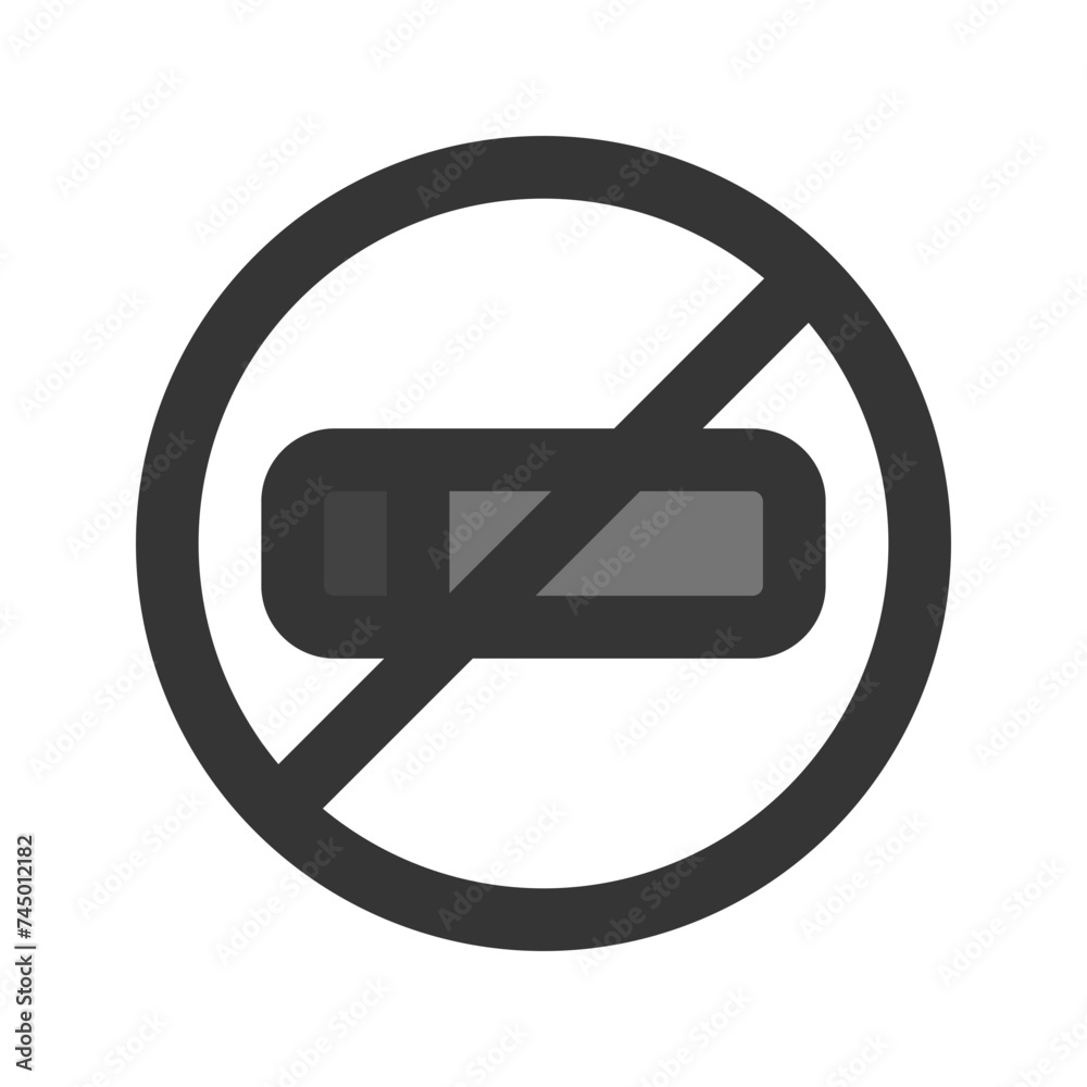 no smoking line color icon