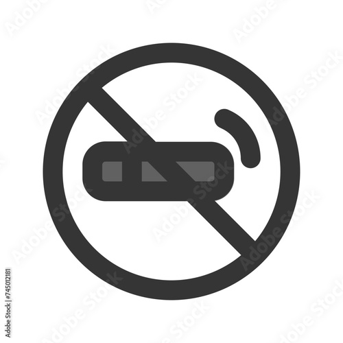no smoking line color icon