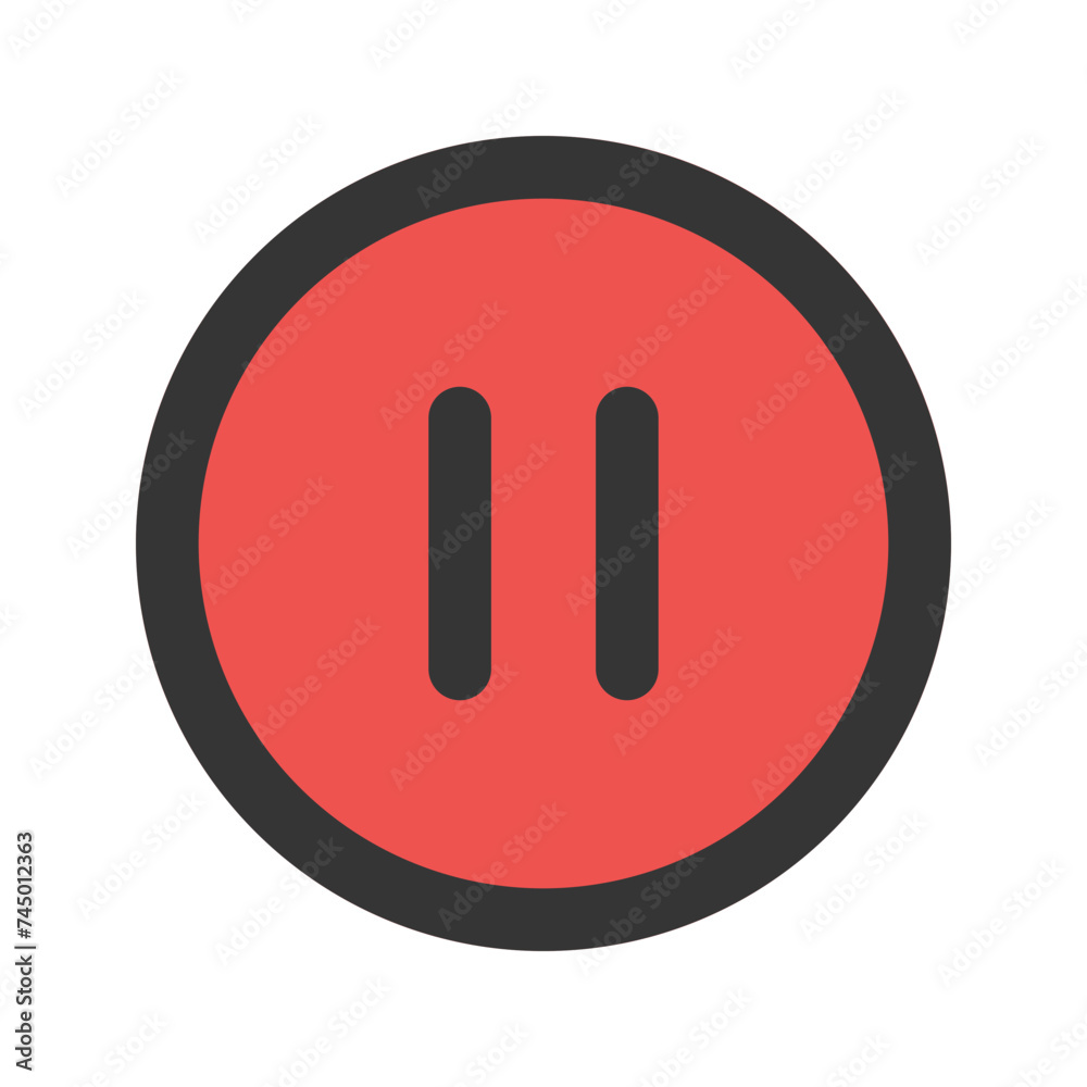 pause line color icon pause line color icon
