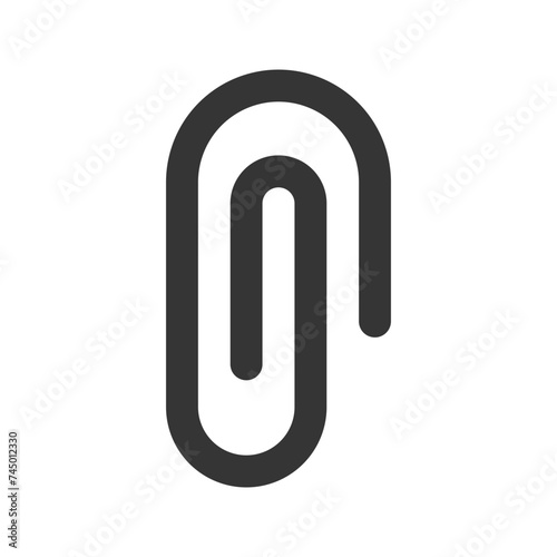 paper clip line color icon
