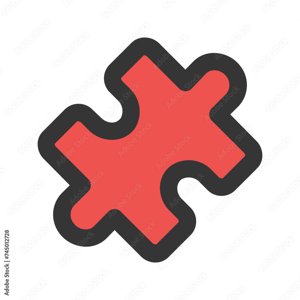 puzzle line color icon puzzle line color icon