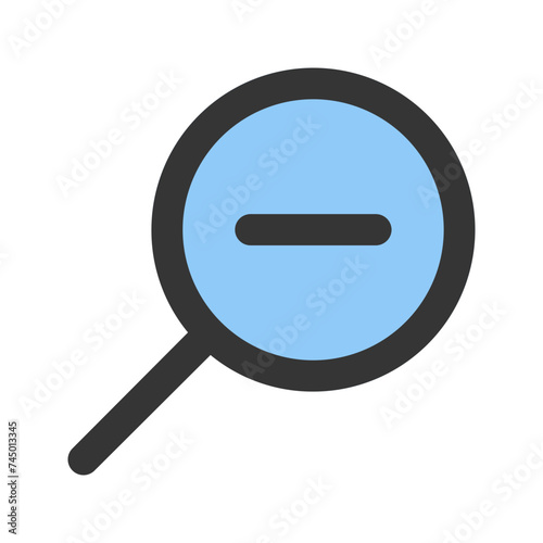 zoom out line color icon