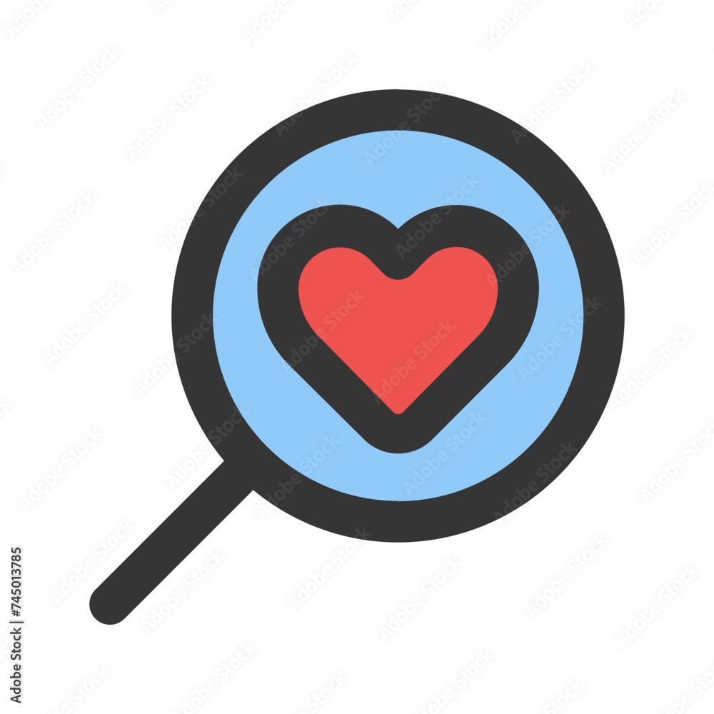 search love line color icon search love line color icon