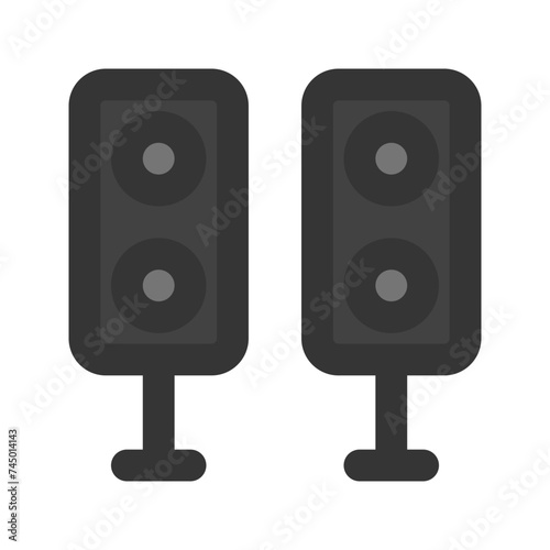 speakers line color icon