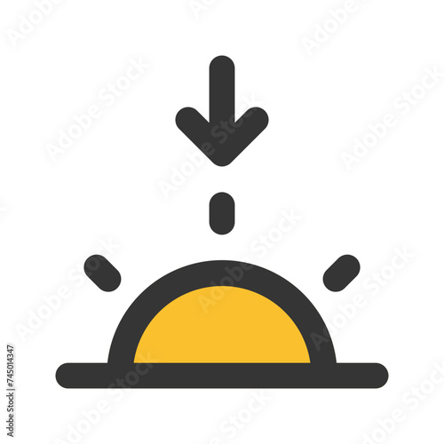 sunset line color icon