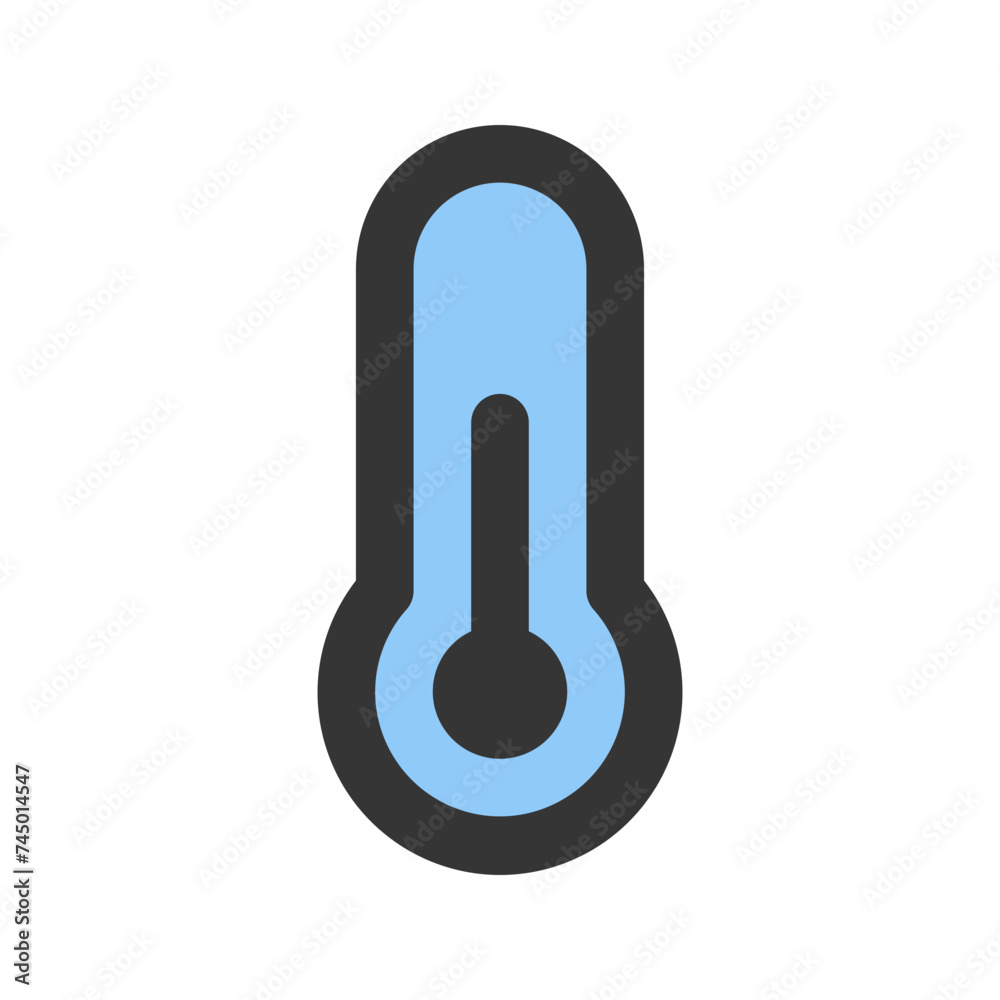 thermometer line color icon thermometer line color icon