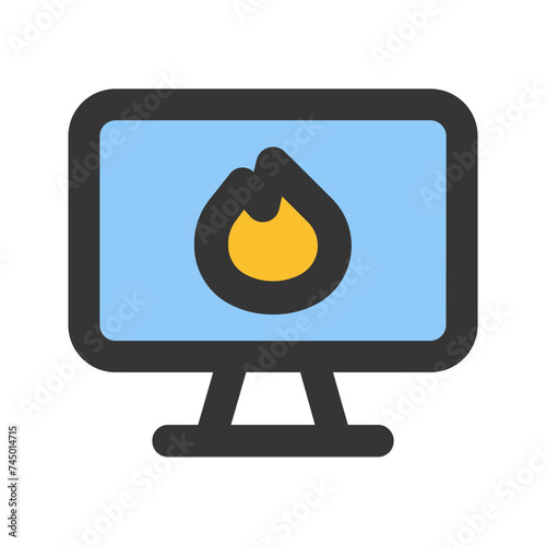 trending topic line color icon