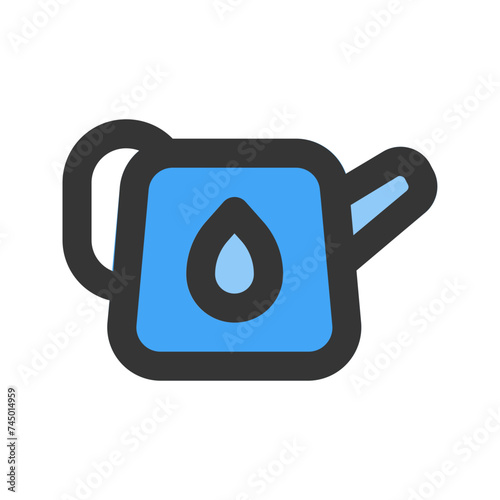 watering can line color icon