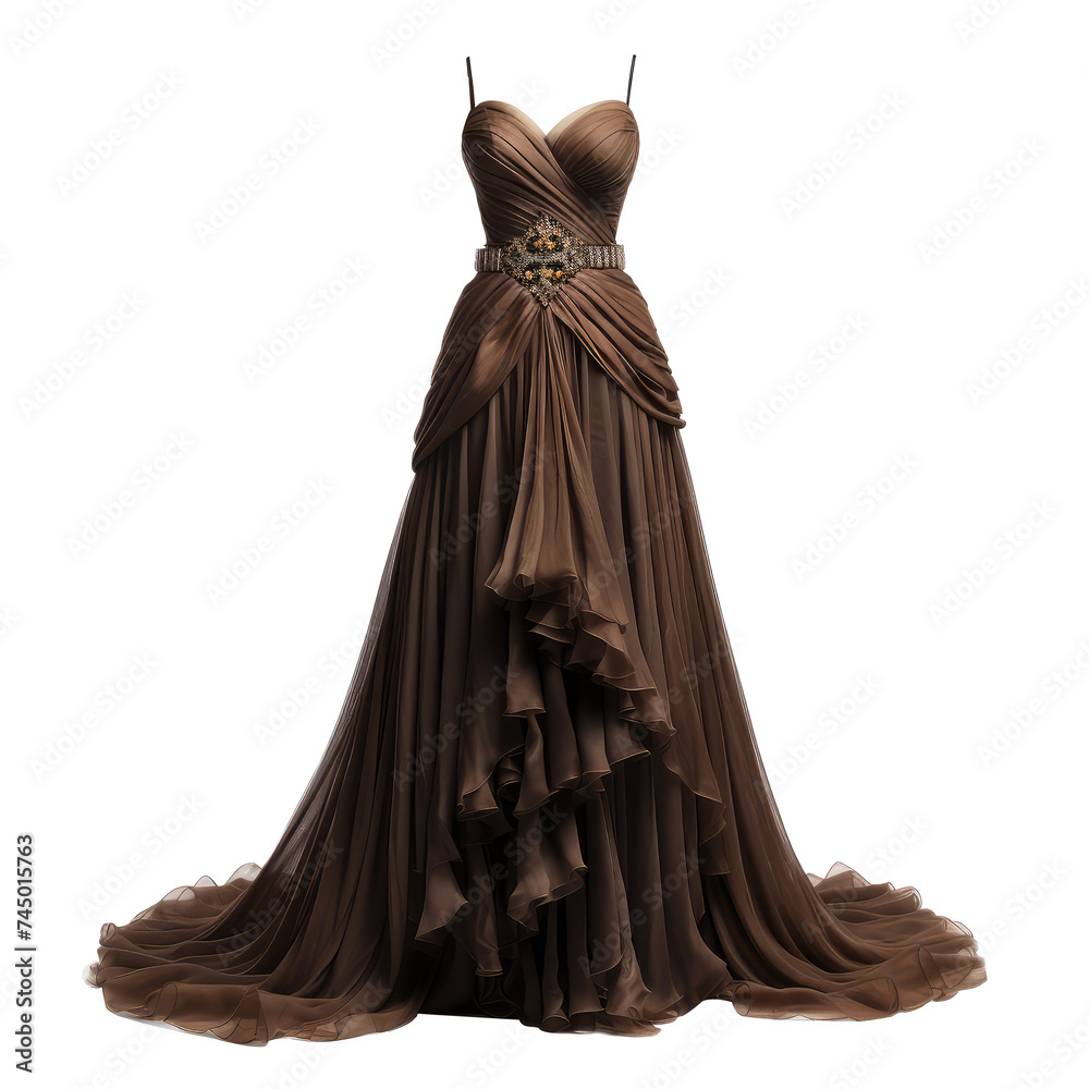 Naklejka premium Beautiful dress isolated on white