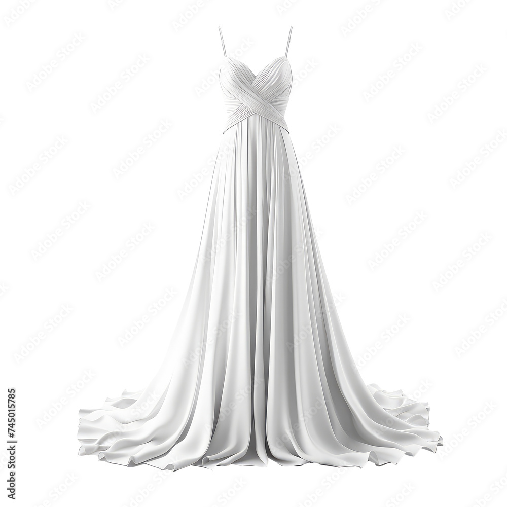 Beautiful dress isolated on white Beautiful dress isolated on white