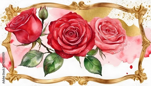 Pink Rose Frame floral Background