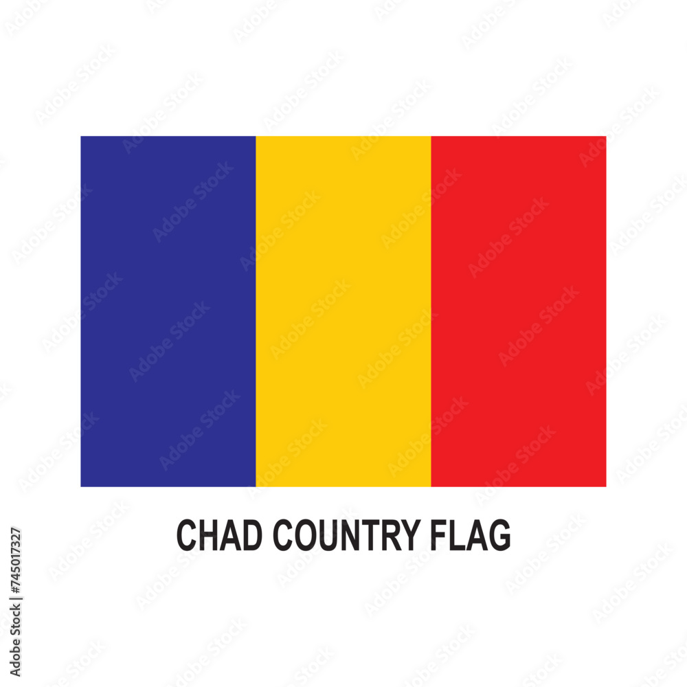 Obraz premium Chad country flag icon