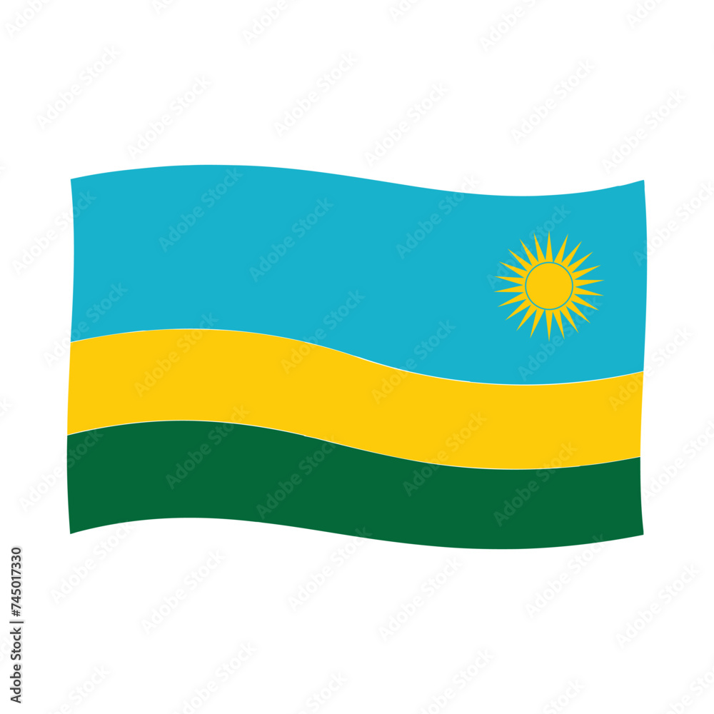 Obraz premium National flag of Rwanda