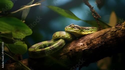 A snake on tree branch