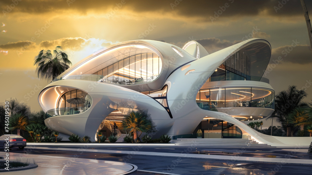 Fantasy futuristic architecture Fantasy futuristic architecture