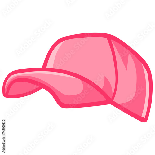 Pink Hat Baseball Cap Snapback Illustration Vector Icon
