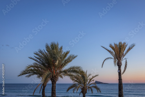 Benidrom, Spain -January 6 2024 "Lovely coast of south Spain during the winter"