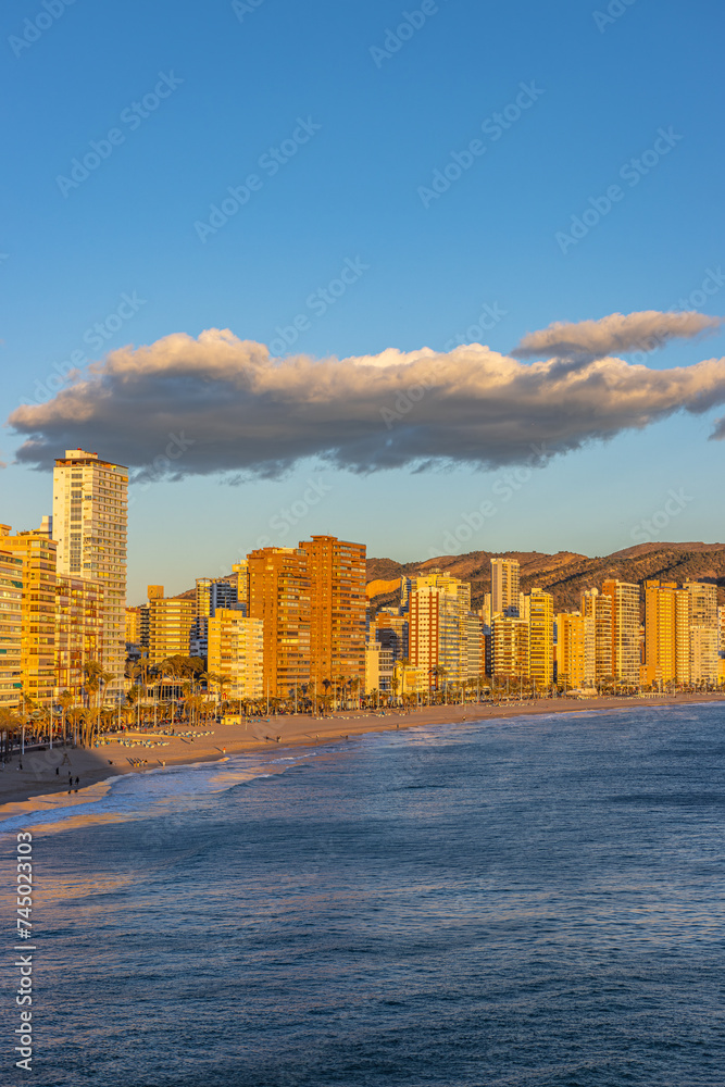 Fototapeta premium Benidrom, Spain -January 6 2024 