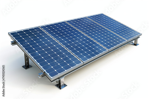 Solar panels isolated on a white background
