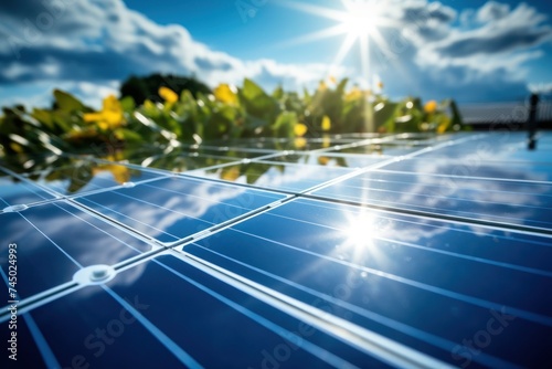 solar energy pictures Reflects clean energy sustainable future