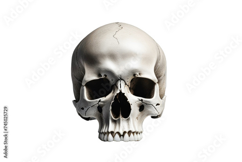 a high quality stock photograph of a single skull head isolated on a white background