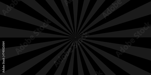 Abstract black and gray sunburst ray and vector illustration backdrop background. Modern stipes line and ray grunge design beam pattern texture.	

