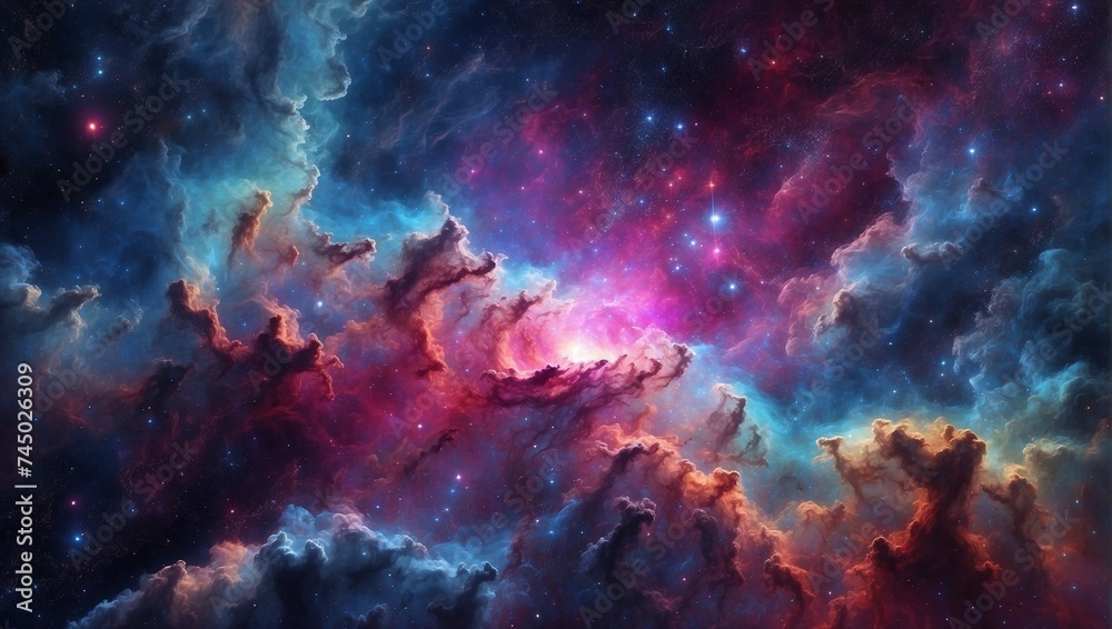 beautiful colorful nebula views made by AI generative beautiful colorful nebula views made by AI generative