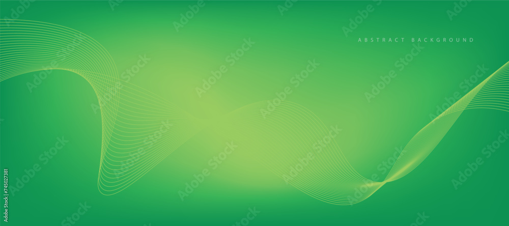 Abstract green gradient background with wavy lines Abstract green gradient background with wavy lines