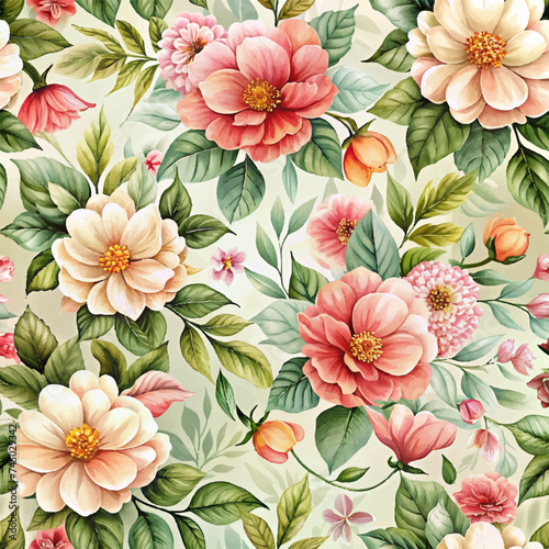 Floral Seamless Textures, Patterns
