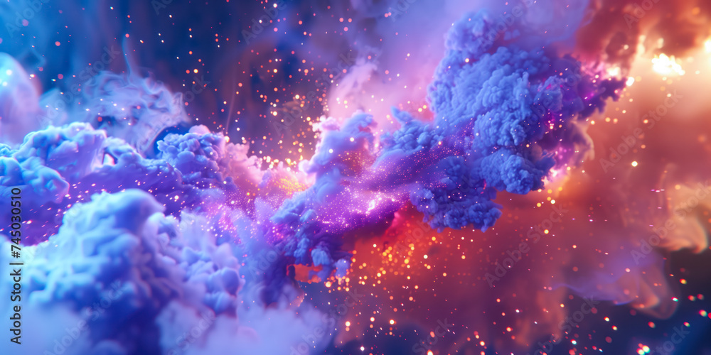 A vibrant cosmic cloud formation 