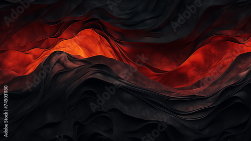 Dark burning red and matte black background, lava like, 3d rendering, minimalistic, clean and aesthetic