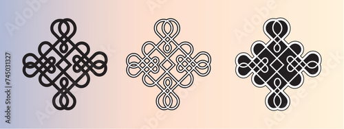 Lozenge-shaped Buryad Mongolian pattern