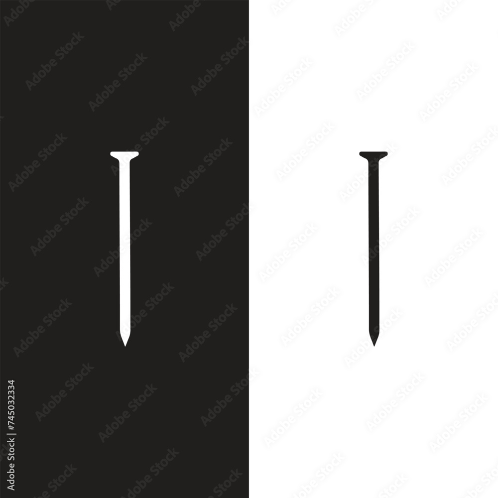 Metal nails vector icon. Cartoon vector icon isolated on white background metal nails. Metal nails vector icon. Cartoon vector icon isolated on white background metal nails.