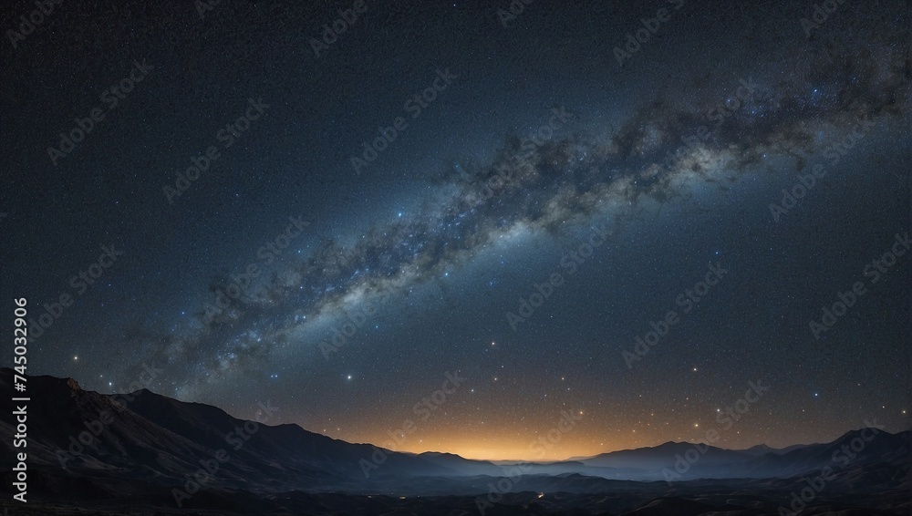 photo of a view of the sky with millions of stars shining at night made by AI generative