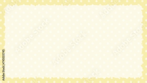 アナログ風のストライプのフレーム【黄色】　コピースペース　テンプレート　ループ (ID: 745033745)