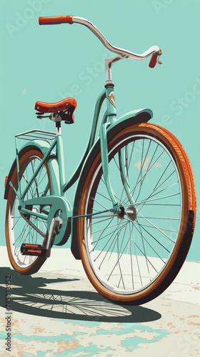 D illustration of a bicycle
