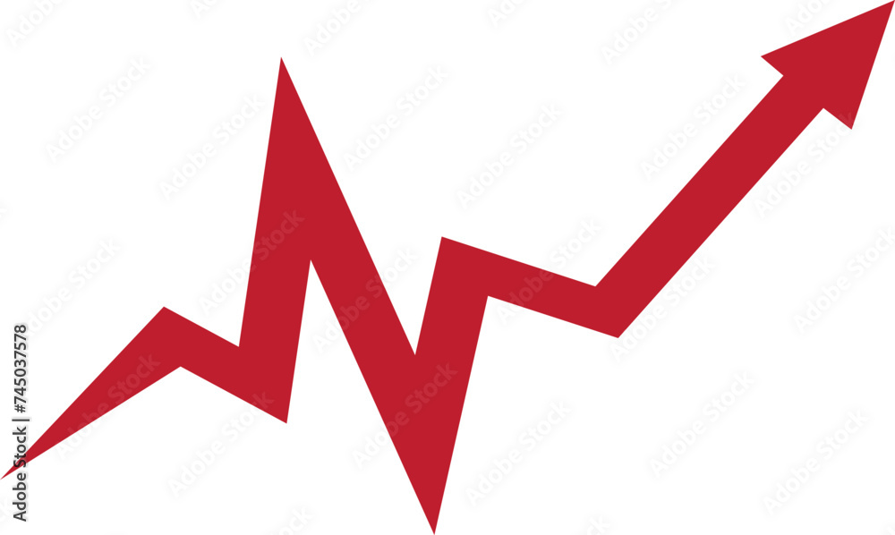 Red Arrow Graph Icon Vector Illustration Design Red Arrow Graph Icon Vector Illustration Design