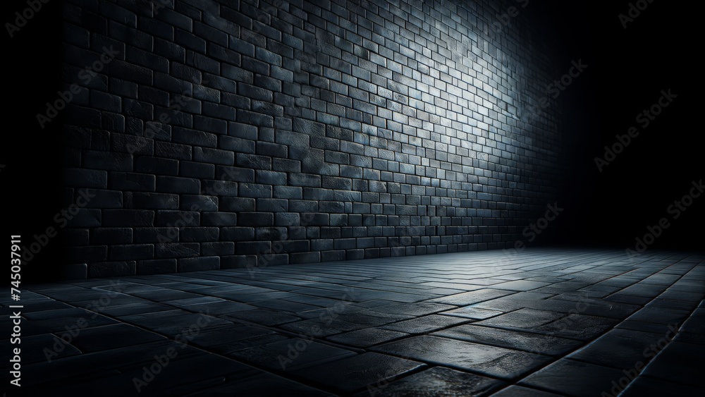 Edgy and Heavy Black Brick Background for Dramatic Effect Edgy and Heavy Black Brick Background for Dramatic Effect