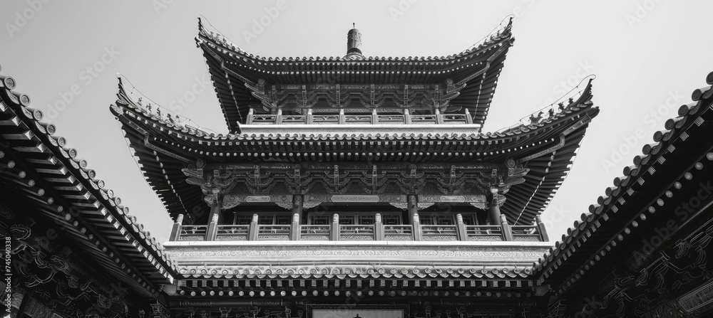 Chinese architecture banner background for design Chinese architecture banner background for design