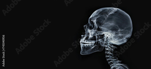 X ray medical anatomy skull face profile