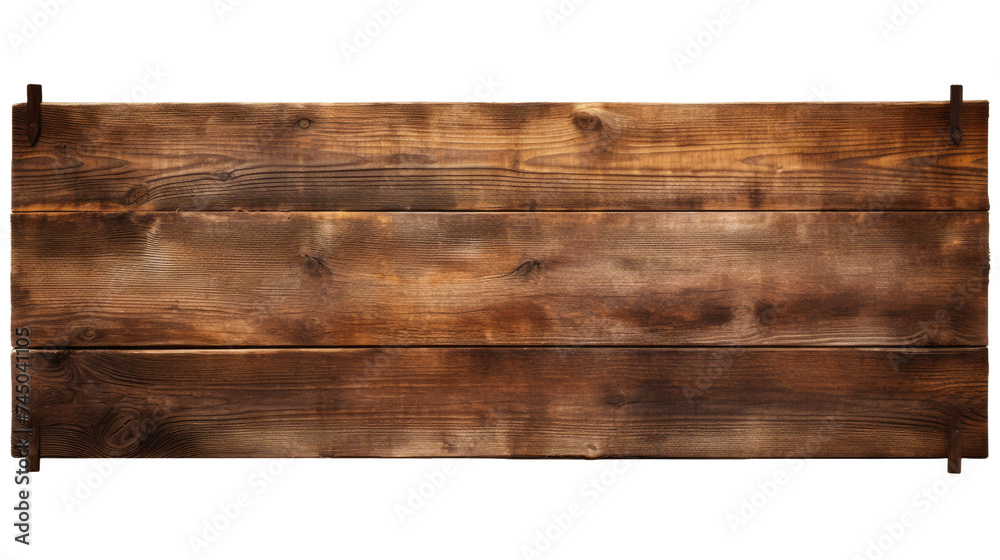Close up of an empty wooden sign isolated on white transparent background Close up of an empty wooden sign isolated on white transparent background