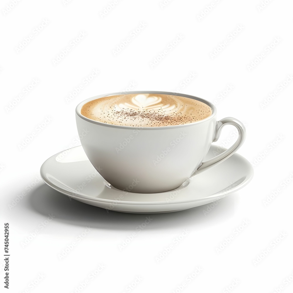 Cappuccino with Heart Foam Art in White Cup Ai generated
Cappuccino with Heart Foam Art in White Cup Ai generated